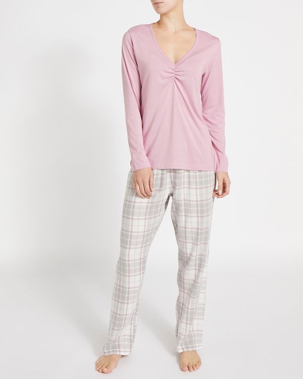 Cotton Knit Woven Pyjamas Set