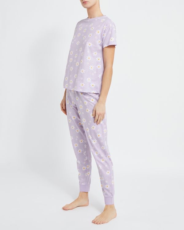 Short-Sleeve Knit Cuff Pyjamas Set