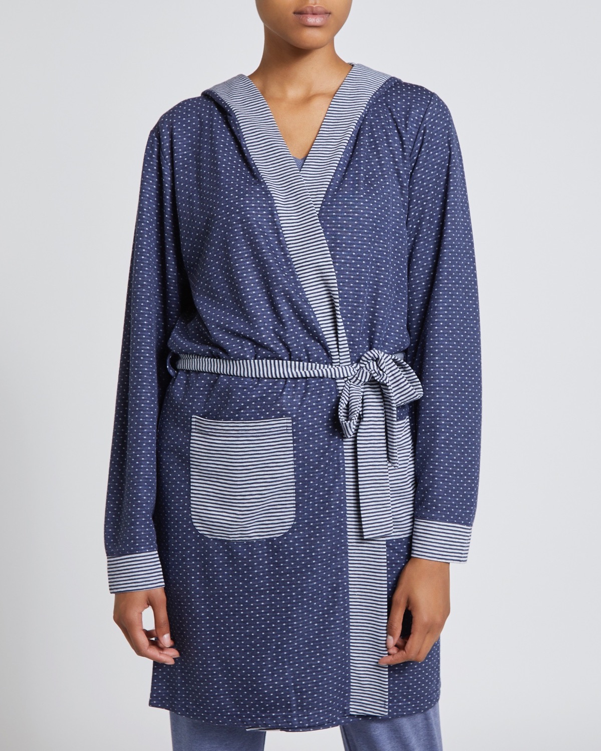 Dunnes Stores | Navy Double Faced Robe