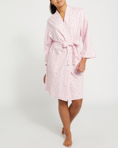 Pure Cotton Waffle Printed Dressing Gown thumbnail