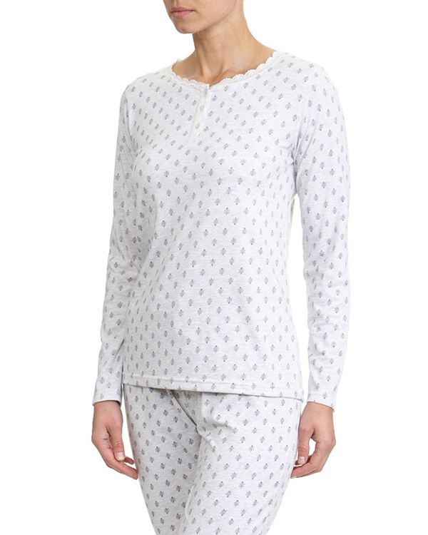 Printed Henley Pyjama Top