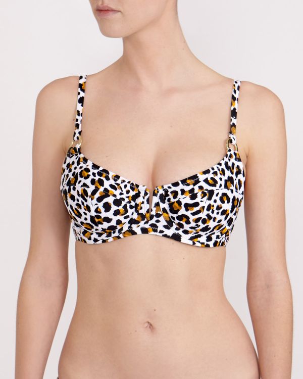 Leopard Soft Cup Bikini Top