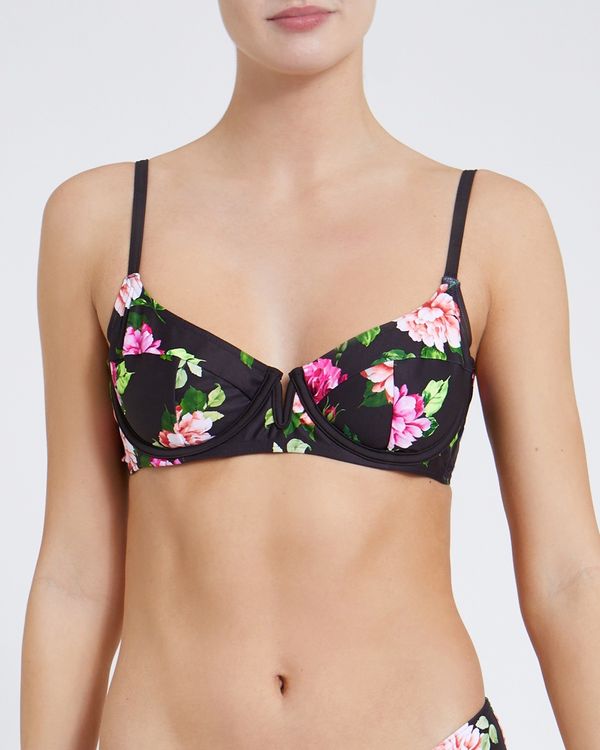 Floral E-Cup Bikini Top