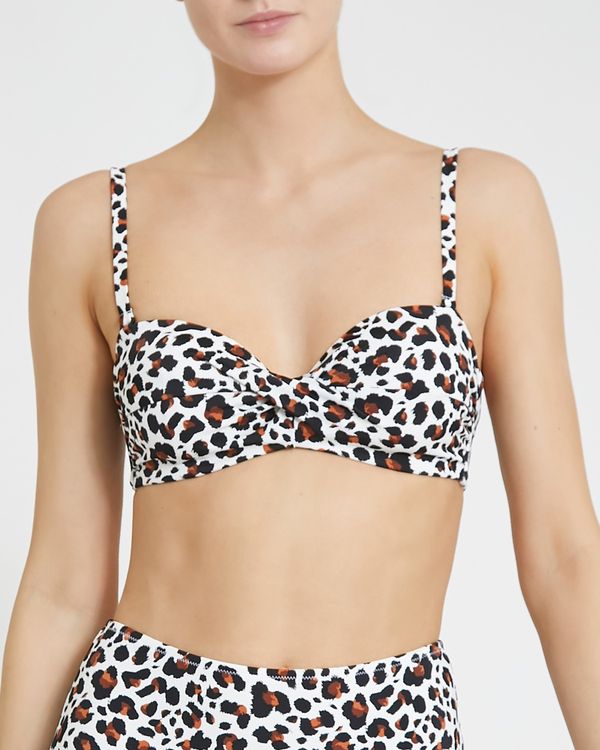 Leopard Bandeau Bikini Top