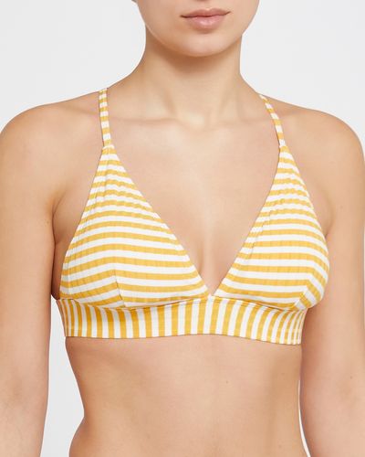 Striped Triangle Bikini Top
