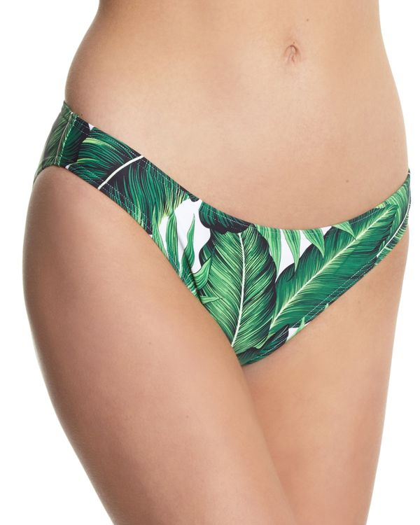 Palm Print High Leg Bikini Bottoms