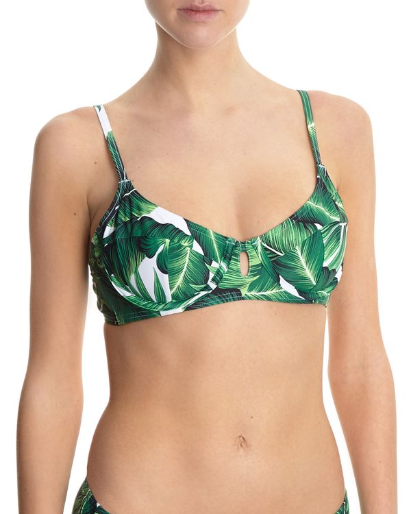Palm Print Bikini Top