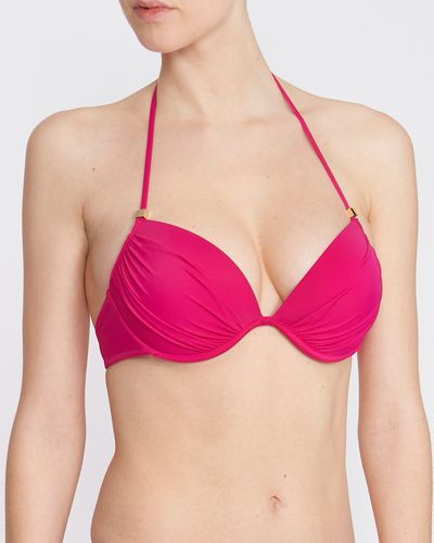 Ruched Underwired Halter Bikini Top thumbnail