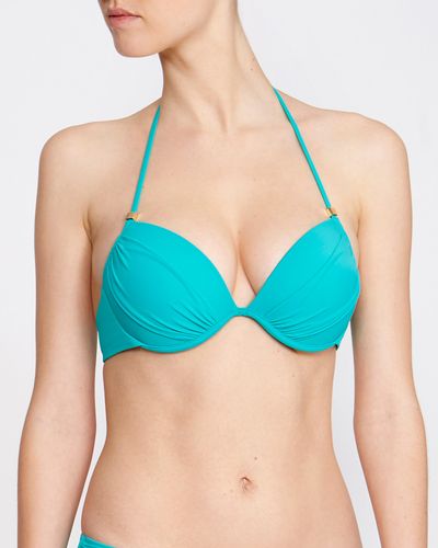 Ruched Underwired Halter Bikini Top thumbnail