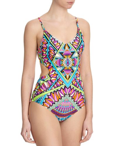 Tribal Cut Out Swimsuit thumbnail