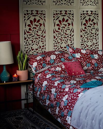 Carolyn Donnelly Eclectic Red Bloom Bed Set