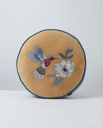 Carolyn Donnelly Eclectic Round Velvet Cushion thumbnail