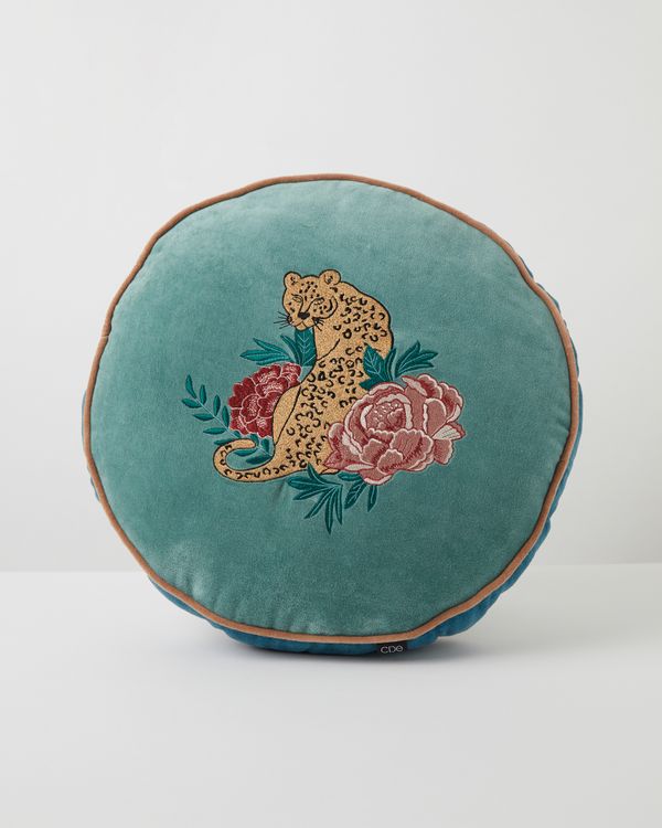 Carolyn Donnelly Eclectic Round Velvet Cushion