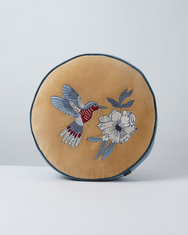 Carolyn Donnelly Eclectic Round Velvet Cushion
