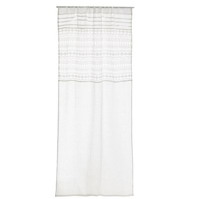 Carolyn Donnelly Eclectic Linen-Blend Voile Panel With Lace thumbnail