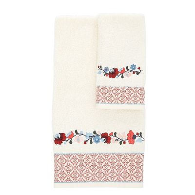 Carolyn Donnelly Eclectic Folk Embroidered Hand Towel thumbnail
