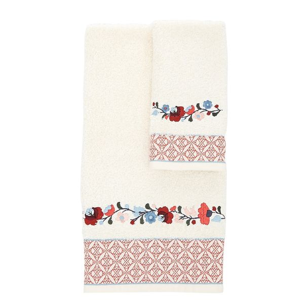 Carolyn Donnelly Eclectic Folk Embroidered Hand Towel