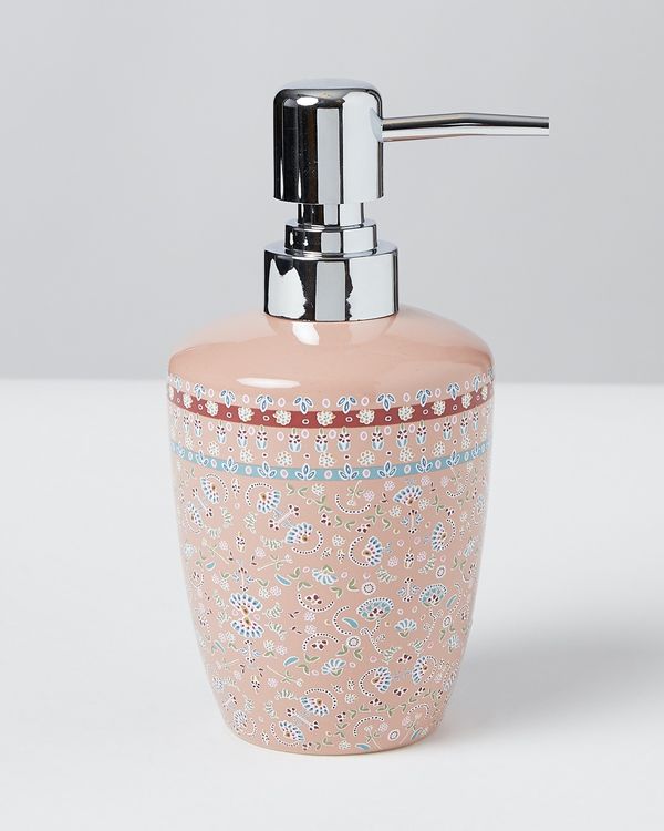 Carolyn Donnelly Eclectic Floral Ceramic Soap Dispenser