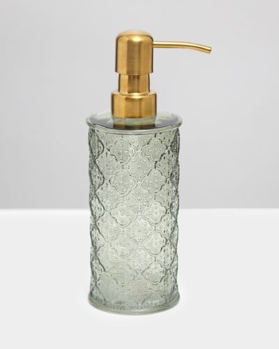 Carolyn Donnelly Eclectic Embossed Glass Soap Dispenser thumbnail