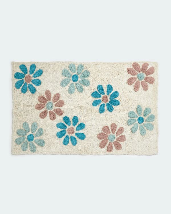 Carolyn Donnelly Eclectic Flower Tufted Bathmat