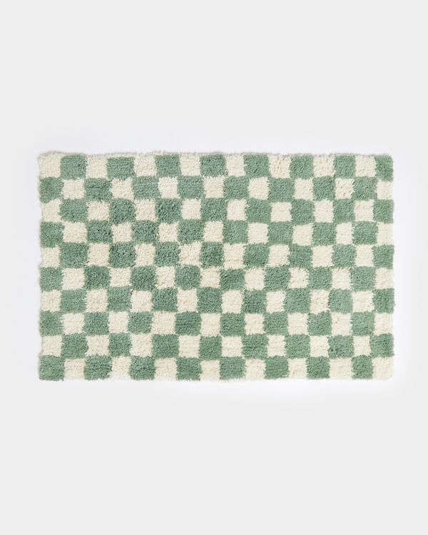 Carolyn Donnelly Eclectic Check Tufted Bathmat