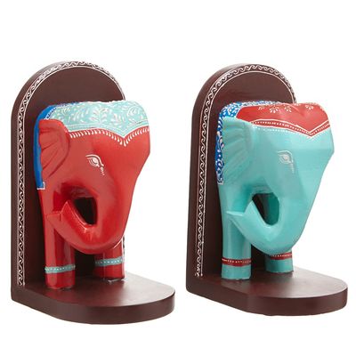 Carolyn Donnelly Eclectic Set Of Elephant Bookends thumbnail