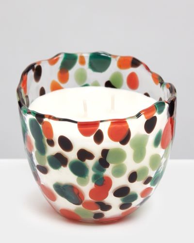 Carolyn Donnelly Eclectic Small Marbled Glass Candle