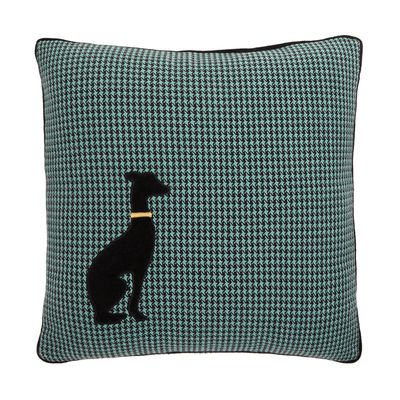 Carolyn Donnelly Eclectic Dog Houndstooth Cushion thumbnail