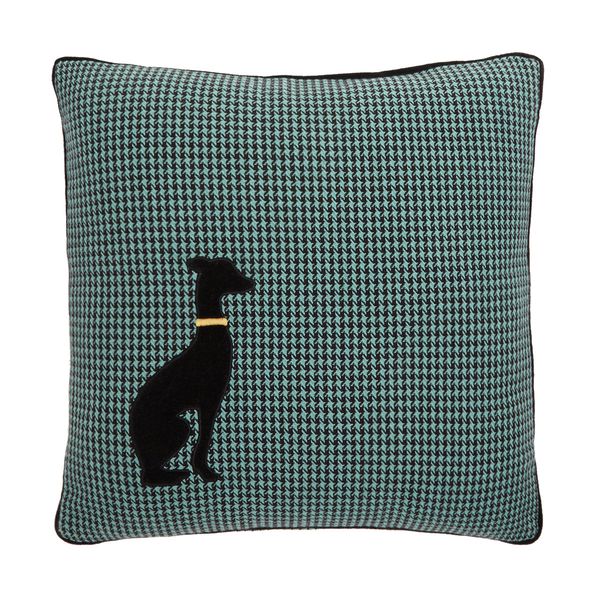 Carolyn Donnelly Eclectic Dog Houndstooth Cushion