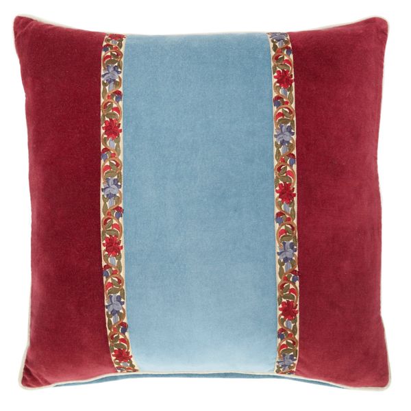 Carolyn Donnelly Eclectic Ribbon Applique Panelled Cushion