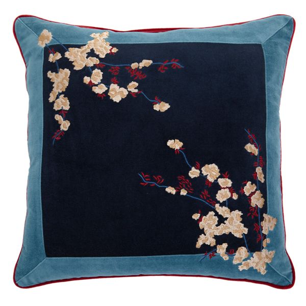 Carolyn Donnelly Eclectic Embroidered Velvet Cushion