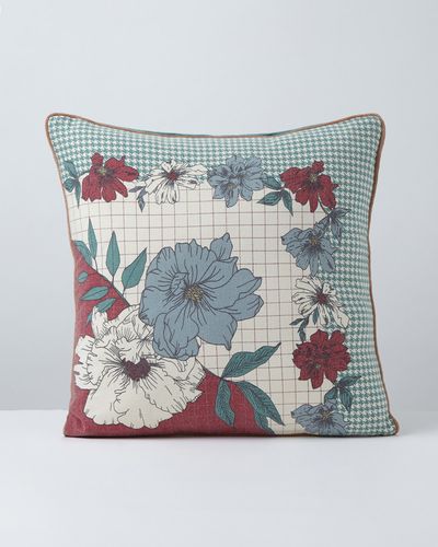 Carolyn Donnelly Eclectic Print Cushion With Velvet Back thumbnail