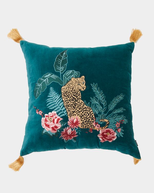 Carolyn Donnelly Eclectic Embroidered Tassel Cushion