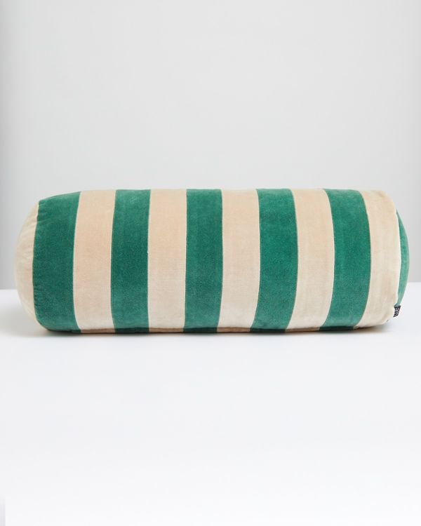 Carolyn Donnelly Eclectic Stripe Velvet Bolster Cushion