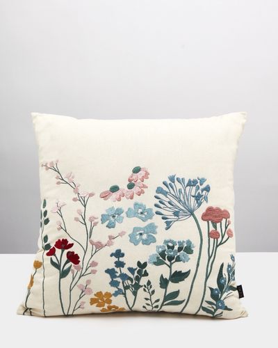 Carolyn Donnelly Eclectic Floral Embroidered Cushion thumbnail