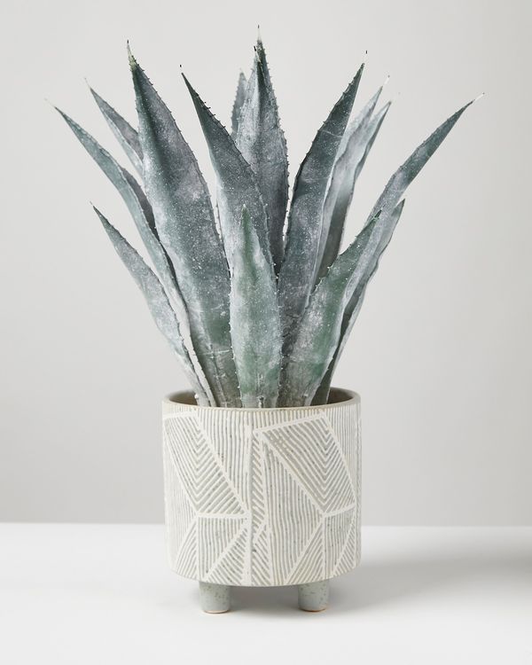 Carolyn Donnelly Eclectic Artificial Plant In Aztec Pot