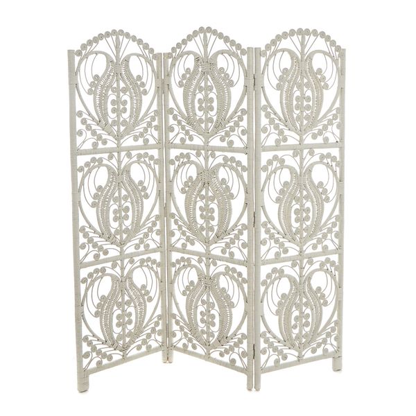 Carolyn Donnelly Eclectic Java Rattan Three Panel Screen