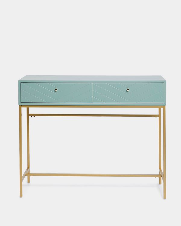 Carolyn Donnelly Eclectic Chevron Console Table