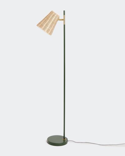 Carolyn Donnelly Eclectic Rattan Floor Lamp