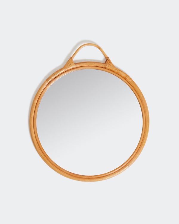 Carolyn Donnelly Eclectic Rattan Mirror