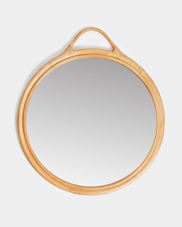 Carolyn Donnelly Eclectic Rattan Mirror