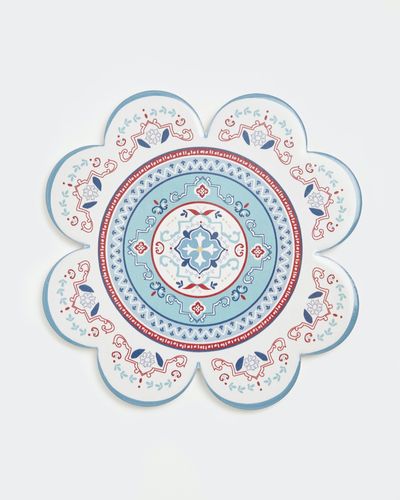 Carolyn Donnelly Eclectic Ceramic Scalloped Trivet thumbnail