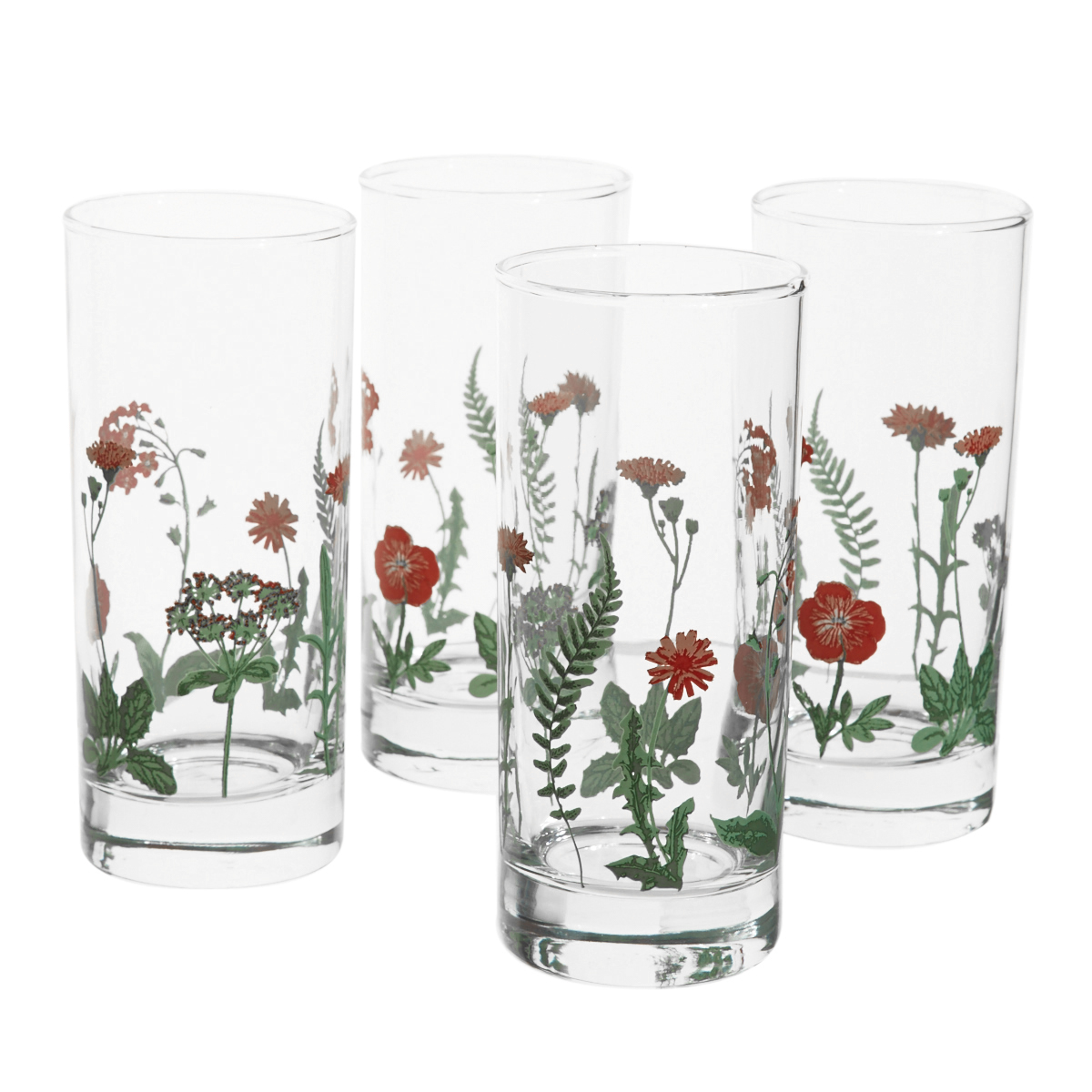 Dunnes Stores | Green Carolyn Donnelly Eclectic Decal Glasses - Set Of 4