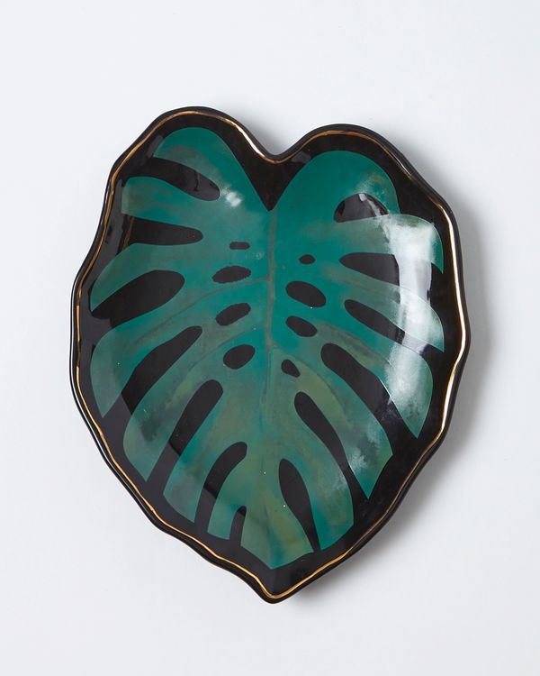 Carolyn Donnelly Eclectic Palm Leaf Snack Plate