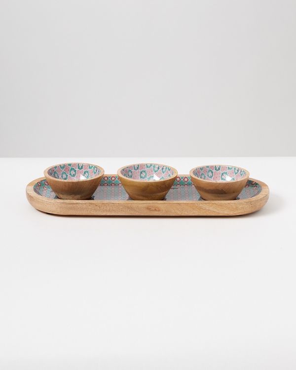 Carolyn Donnelly Eclectic Wooden Condiment Tray
