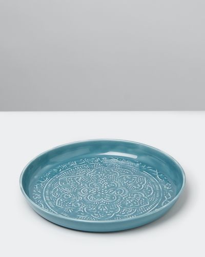 Carolyn Donnelly Eclectic Round Enamel Serving Tray thumbnail
