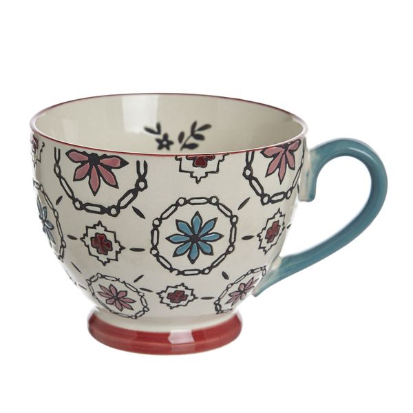 Carolyn Donnelly Eclectic Floral Footed Mug