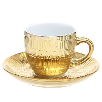 Carolyn Donnelly Eclectic Gold Espresso Cup And Saucer thumbnail
