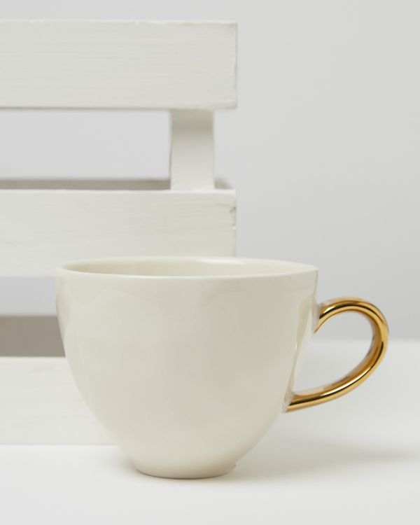 Carolyn Donnelly Eclectic Dimple Mug With Gold Handle