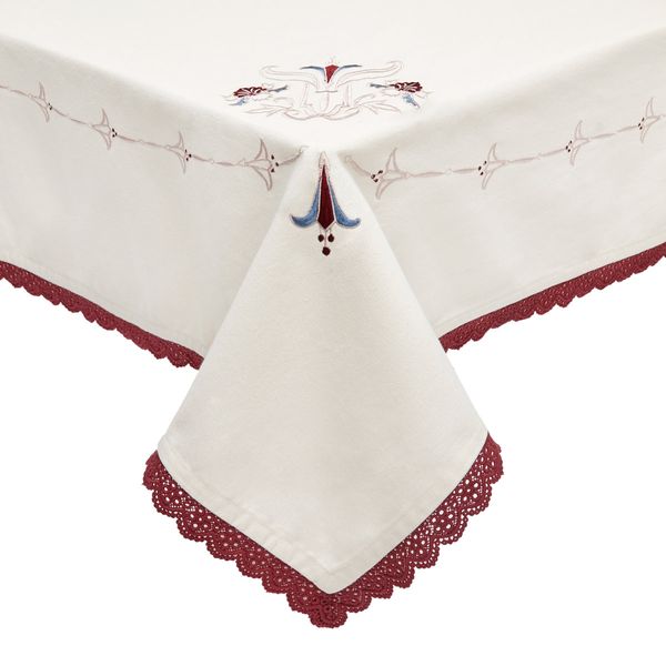 Carolyn Donnelly Eclectic Lucia Embroidered Tablecloth